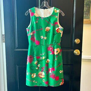 J. Crew Floral Cotton Pique Sheath Dress